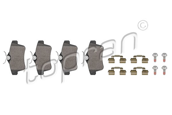 Topran BremsbeläGe Bremsbelegsatz Hinten FüR Peugeot 5008 508 SW I CitroëN-image
