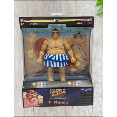 #ad Jada Toys Street Fighter II E. Honda 1:12 Scale Sumo Action Figure SFII NIB $46.99