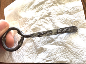 MOXIE VINTAGE BOTTLE OPENER, DRINK PUREOXIA….RARE VARIATION 