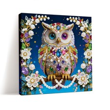 Diamond Art Kits for Adults, 5D Owl DIY Diamond Art with Frame, Crafts for Ho...