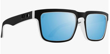 NEW Spy Helm Sunglasses-Whitewall-Happy Gray Green Light Blue Polarized Lens