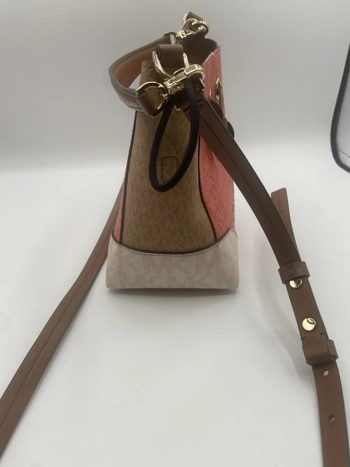 Bolso Bandolera Michael Kors Mercer Gallery Pequeño Convertible Cuero Marrón Cartera Foto 4 de 4