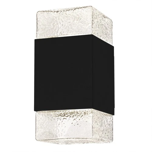Matte Black LED Outdoor Wall Lantern from the Saxton Collection - Picture 1 of 5