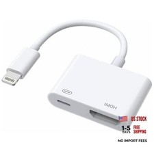  Apple MFi Certified Apple Lightning to HDMI Adapter for iPhone to TV, 1080P