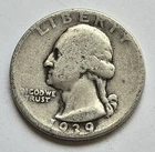 1939 Washington Silver Quarter 25c - "Good Coin" - Free Shipping