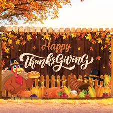 Katchon Extra Large Thanksgiving Banner - 72x44 Inch Fall Party Decoration