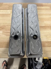 SBC Value Covers Chrome Flamed Hot Rat Street Rod Custom V8 Chevy