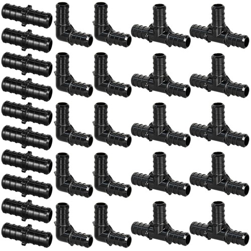 30Pc 1/2" Poly PPSU PEX Barb Crimp Fitting Kit No Lead