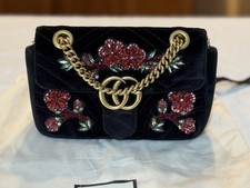 Gucci GG Marmont Embellished Crossbody Black ...