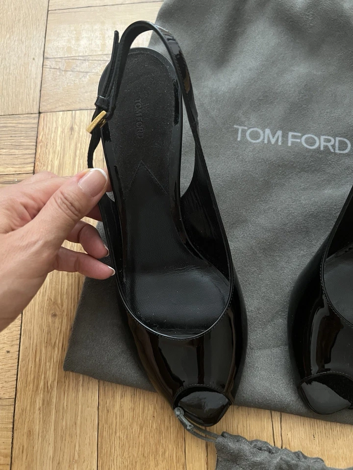 Tom Ford Patent Leather Sling Back Heels ￼ - Image 4 of 4