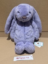 Jellycat GENUINE Original Medium Bashful Viola purple Bunny Rabbit NEW &Rare