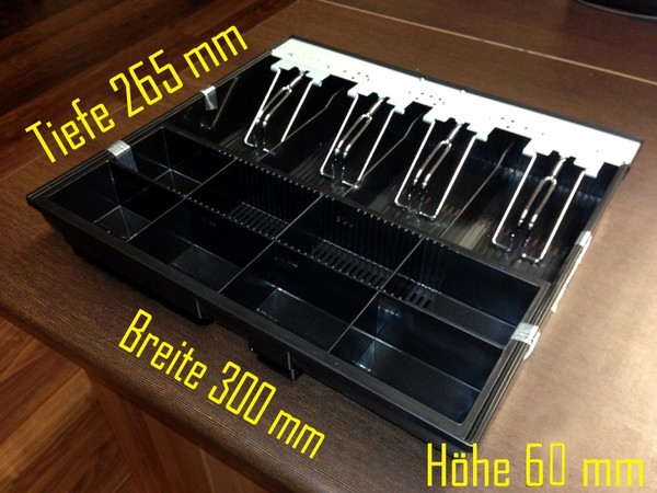 Geldeinsatz FüR Kassenlade Kassengeldlade FüR 4 Scheine 8Anpassbare MüNzfäCher-image