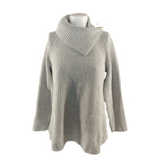 NWT 49 STYLE CO Fall Cowl Neck Sweater MEDIUM 8-10 Gray Ribbed Pullover