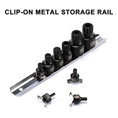 Mayouko 9PCS 1/4, 3/8, 1/2 Drive Low Profile Triple Square Bit