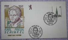 FDC ETB Karl Friedrich Schinkel Berlin Mi 640 Erstausgabetag am 12.2.1981 (1462)