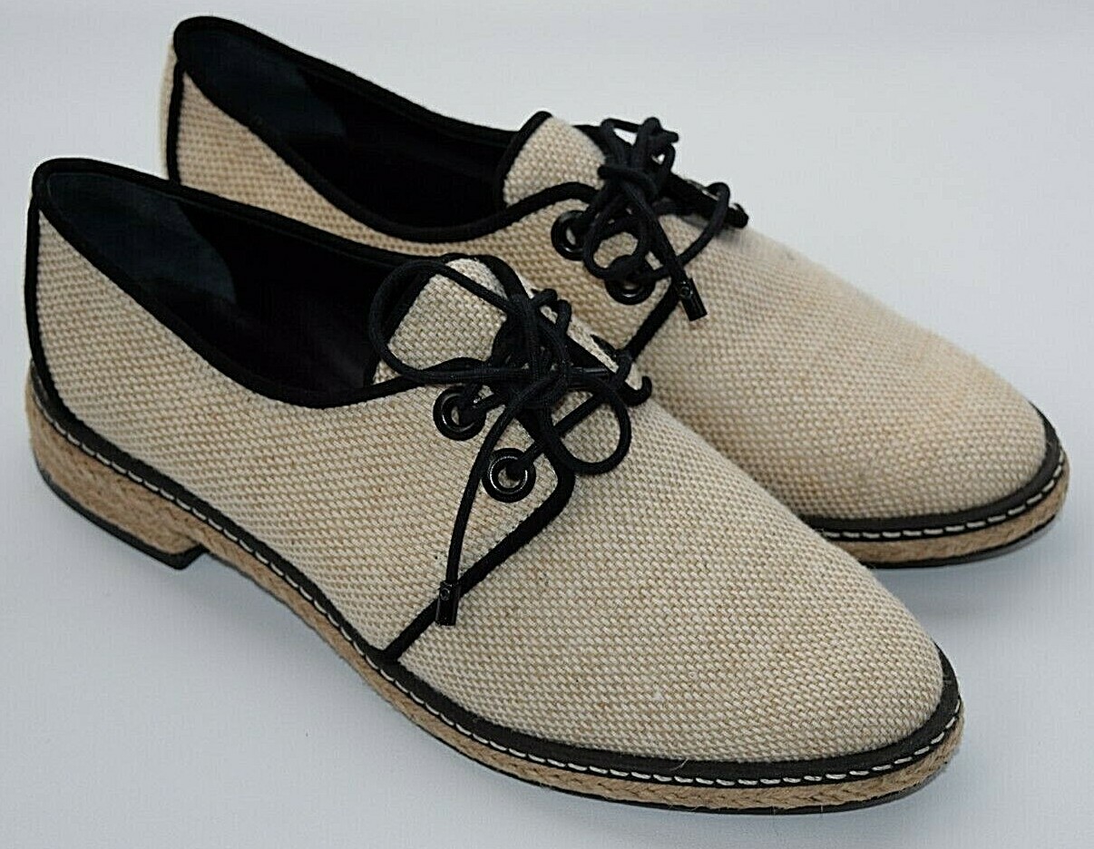 TORY BURCH Fawn Espadrille Oxford Beige 