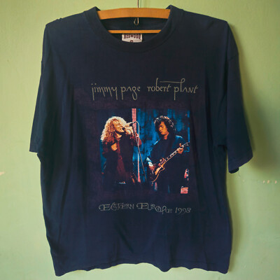 JIMMY PAGE ROBERT PLANT TOUR 1995/6 Tシャツ VTG Led Zeppelin Tour Shirt 1995 Jimmy Page Robert Plant Vintage