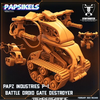 Papz Industries Battle Droid Gate Destroyer - Star Entrance - Papsikels - Sci-Fi