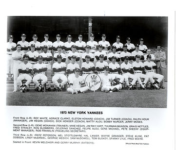 1973 NEW YORK YANKEES TEAM 8X10 PHOTO MUNSON MURCER BASEBALL