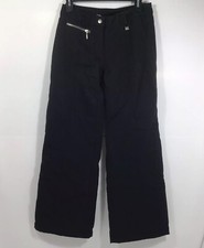 NILS Womens Insulated Ski Snow Pants Size 2 Small Zip Pocket Black Excellent