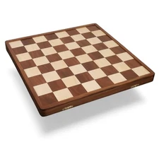 1950's Dubrovnik Chess Board Folding Style in Golden Rosewood & Maple Wood with