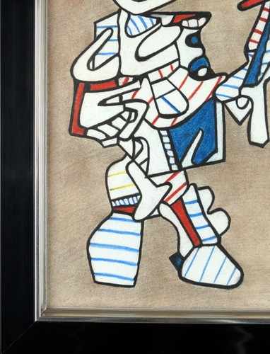 JEAN DUBUFFET / Awesome MIXED MEDIA DRAWING on PAPER SIGNED / Framed. 54 - Picture 6 of 13