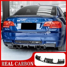 FOR BMW E93 E92 M3 2008-2013 REAL CARBON FIBER REAR BUMPER DIFFUSER SPOILER LIP