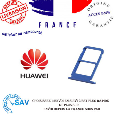 Tiroir Carte SIM Pour Huawei / Honor (compatible P20 Lite) - Bleu - Neuf GLOBALSTOCK