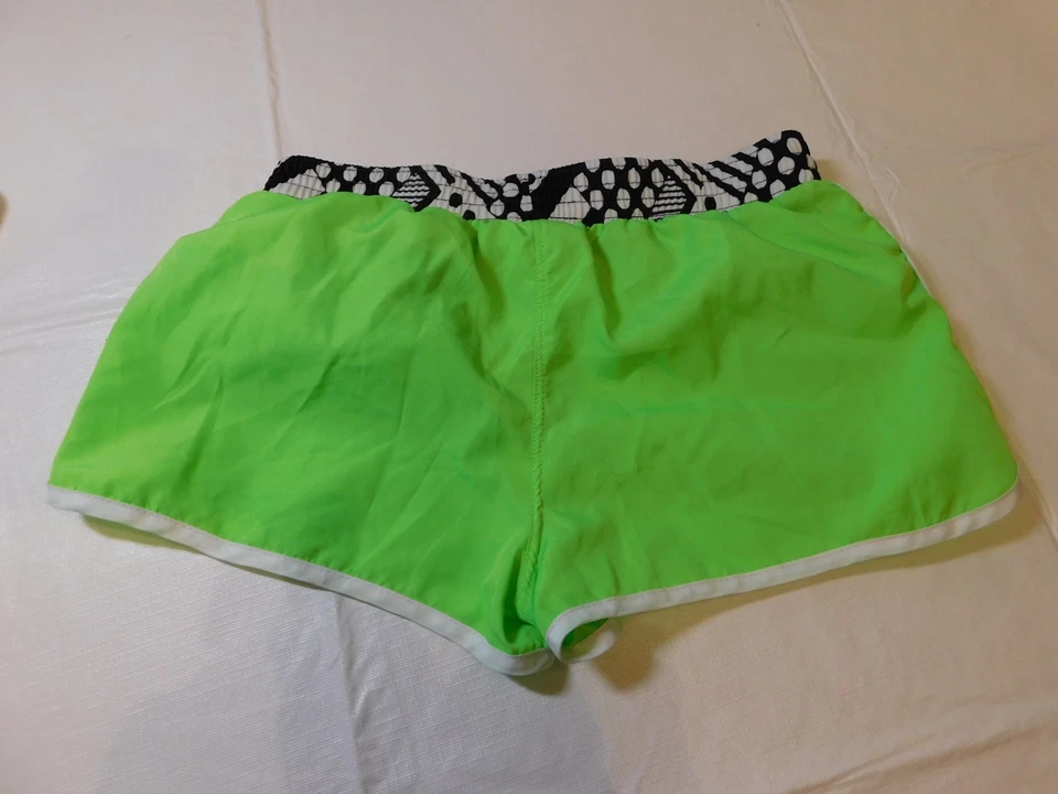 Zero X Posure Girls Youth 12 Active Shorts Neon Green with black white NWOT - Image 3 of 4