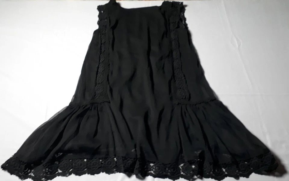 Schickes Chiffon Boho Romantisches Kleid mit SPITZE GR:M  - Bild 2 von 4