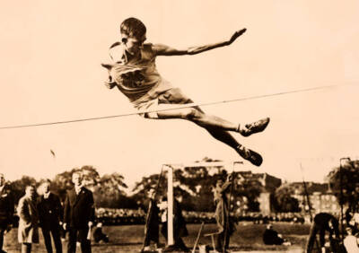 Wilhelm Ladewig Of Germany Participating In The High Jump 1928 OLD PHOTO