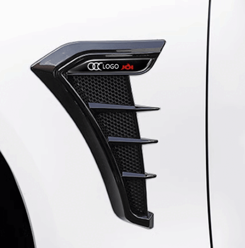 For Audi General Bright Black Air Flow Vent Side Fender Decor Sticker Trim 2pcs - Bild 6 von 10