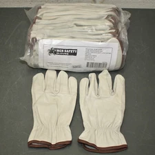 (12) MCR Leather Drivers Work Gloves 3213L, Size L / 9, Keystone Thumb, Cowhide