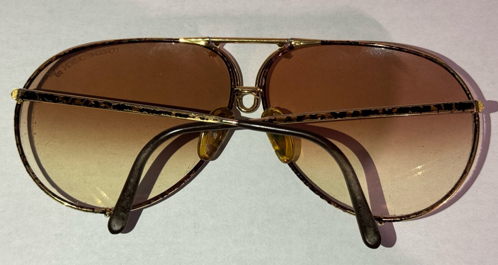 PORSCHE DESIGN BY CARRERA RARE VINTAGE GOLD TORTOISE MOD 5621 SUNGLASSES AVIATOR image 5