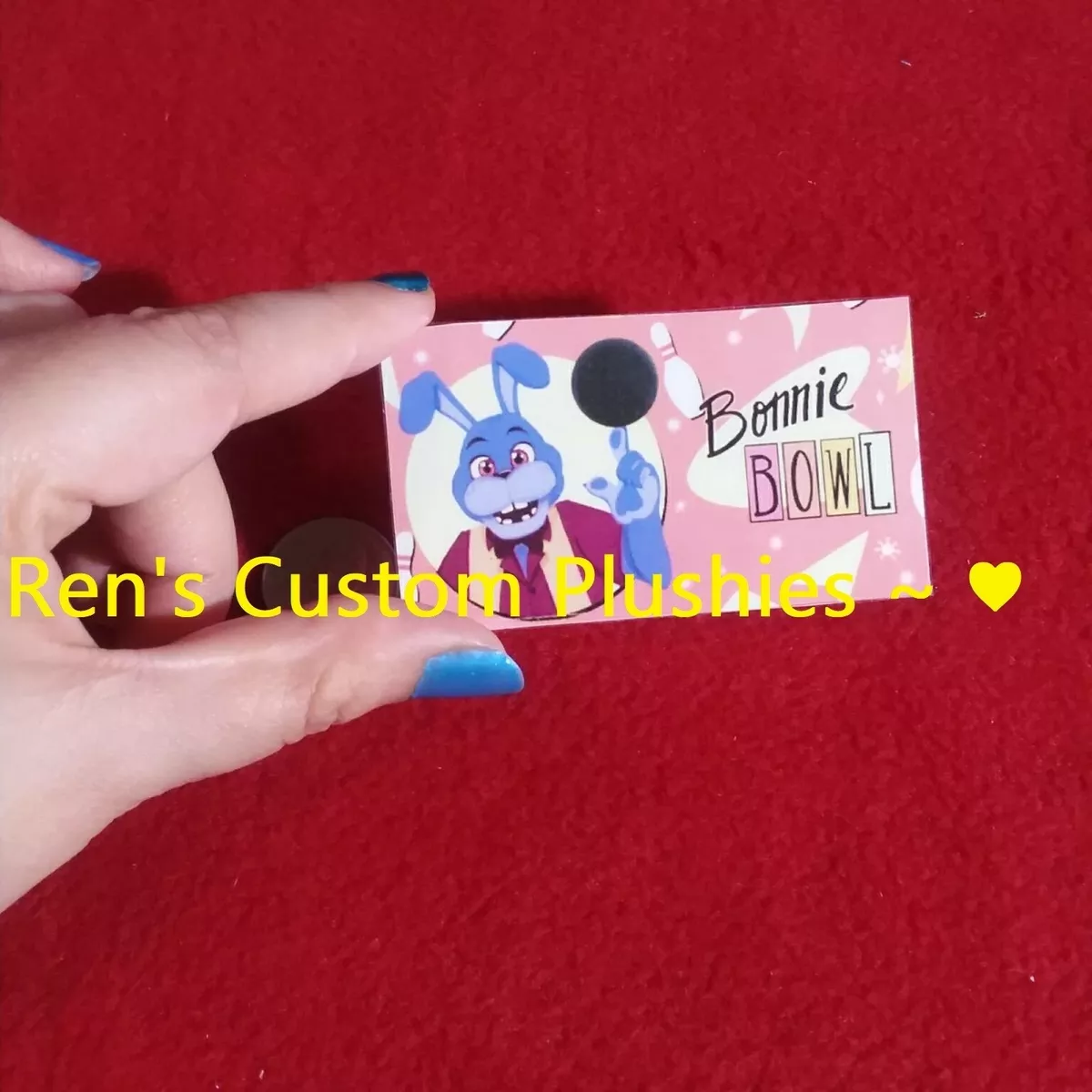 Handmade Laminate Anime Manga Videogame Game Cosplay Fnaf Bonnie Card !