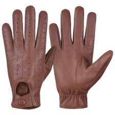 Genuine Unlined Leather Fashion Driving Gloves for Men