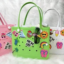 XYGC Summer New EVA Beach Bag, Rubber Tote Bag, Waterproof