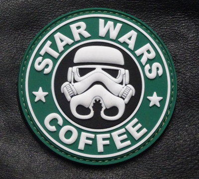 Coffee Imperial Stormtrooper 3D PVC HOOK PATCH (3D PVC-ST1) BY MILTAC