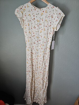 Reformation Gavin Bellagio Midi Back Cut Out Floral Print Dress Size 4 |  eBay