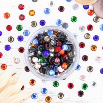 SS10 HOTFIX CRYSTAL RHINESTONES 3MM HOT FIX - 28 COLORS - 1440 STONES PER PACK