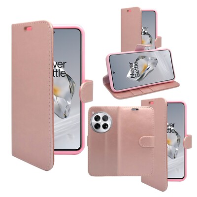 Für OnePlus 12 5G Geldbörse Buch Flip Folio PU Leder Handyhülle Cover