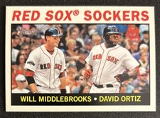 2013 Topps Heritage Red Sox Sockers Will Middlebrooks David Ortiz #155 NM