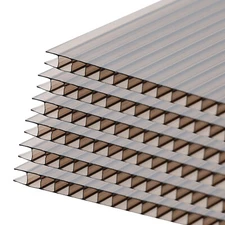 Aoodor 6Pcs 62''x28''Polycarbonate Greenhouse Panels Waterproof UV Protected 5mm