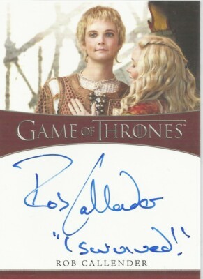 Game of Thrones Iron Ann S2: Rob Callender ''Ich habe überlebt!'' Autogrammkarte