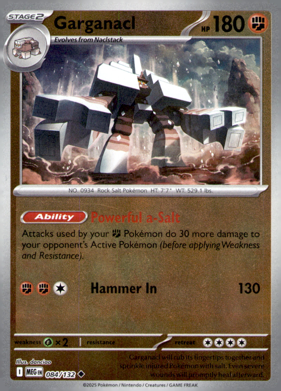 Garganacl Uncommon ME01: Mega Evolution 084/132 NM