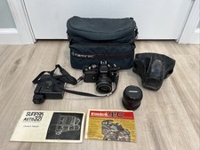 Konica Autoreflex TC 35mm Film Camera Hexanon AR 50mm Lens W/strap Untested