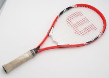Wilson Federer Tennis Racquet 4 3/8" Grip, Frame Stabilizer, Red/White