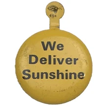 The East Ohio Gas Company Vintage Fold Over Pinback Button We Deliver Sunshine
