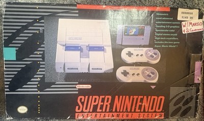 Super Nintendo SNES Console Box Only- Styrofoam And Inserts Poster