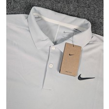 Nike Golf Polo Mens XL Grey Dri-FIT Short Sleeve Swoosh FQ1142-043 NWT